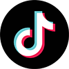 The tiktok logo on a black background.