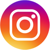 The instagram logo in a circle.